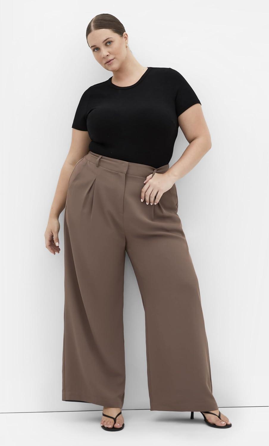 image:imageCity Chic Womens Plus Size Pants JordanWalnut