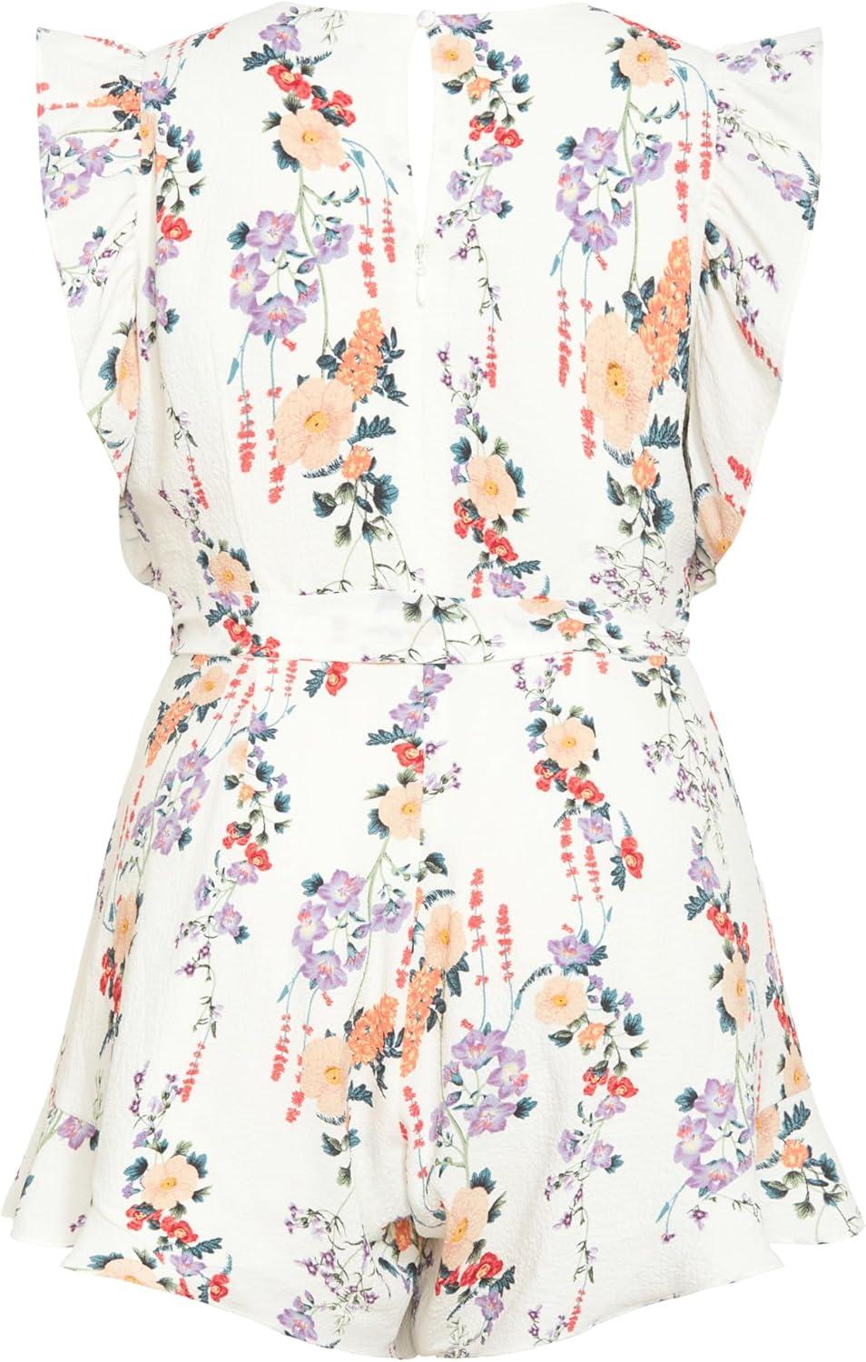 image:imageCity Chic Womens Plus Size Playsuit Fay PrintFloral