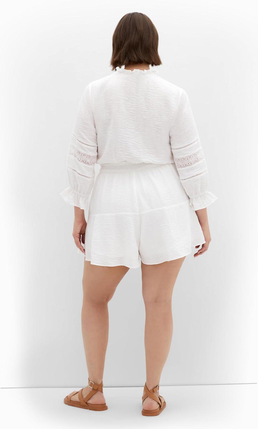 image:imageCity Chic Womens Plus Size Playsuit FayeIvory