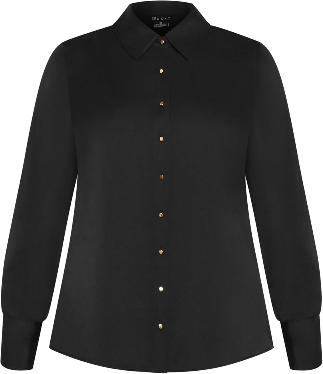 image:imageCity Chic Womens Plus Size Shirt AmouraBlack
