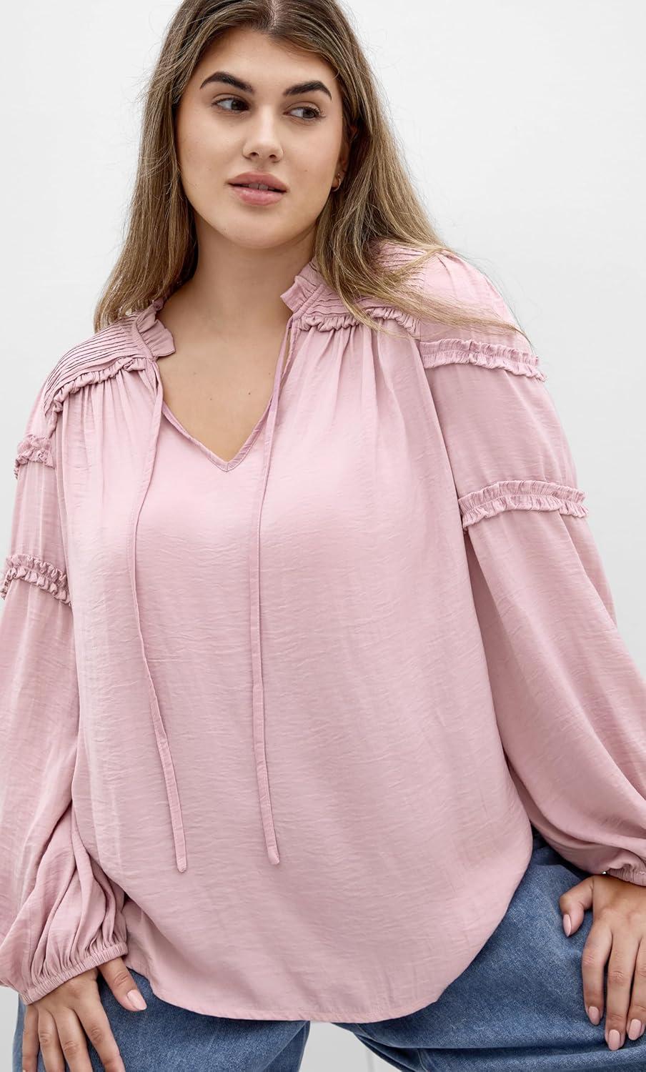 image:imageCity Chic Womens Plus Size Shirt Drama QueenSoft Rose