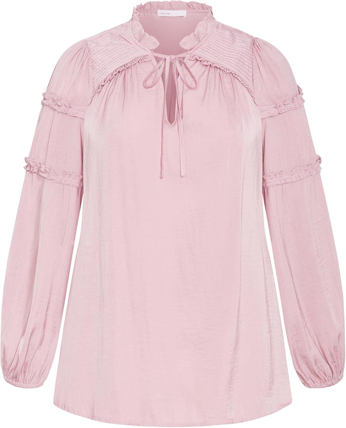 image:imageCity Chic Womens Plus Size Shirt Drama QueenSoft Rose