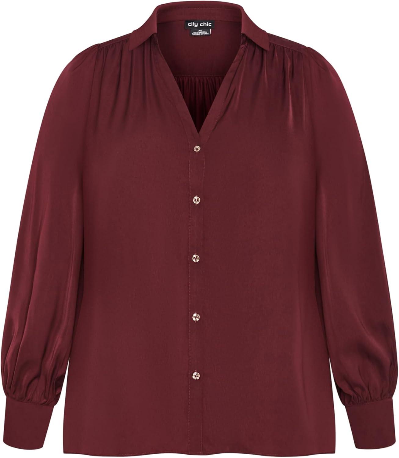 image:imageCity Chic Womens Plus Size Shirt JenniferRed