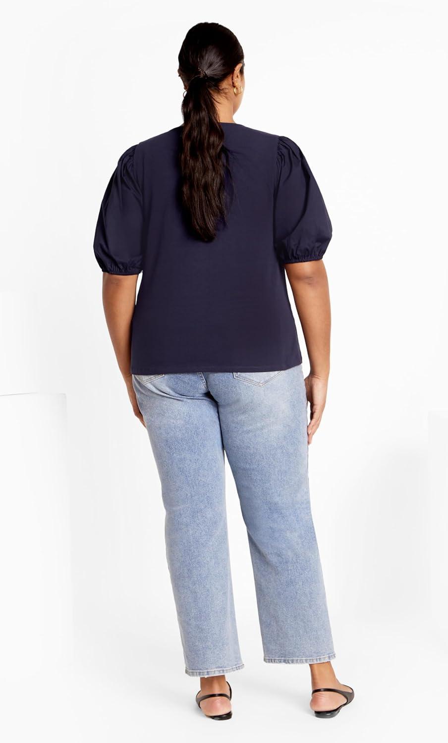 image:imageCity Chic Womens Plus Size Tara TopNavy