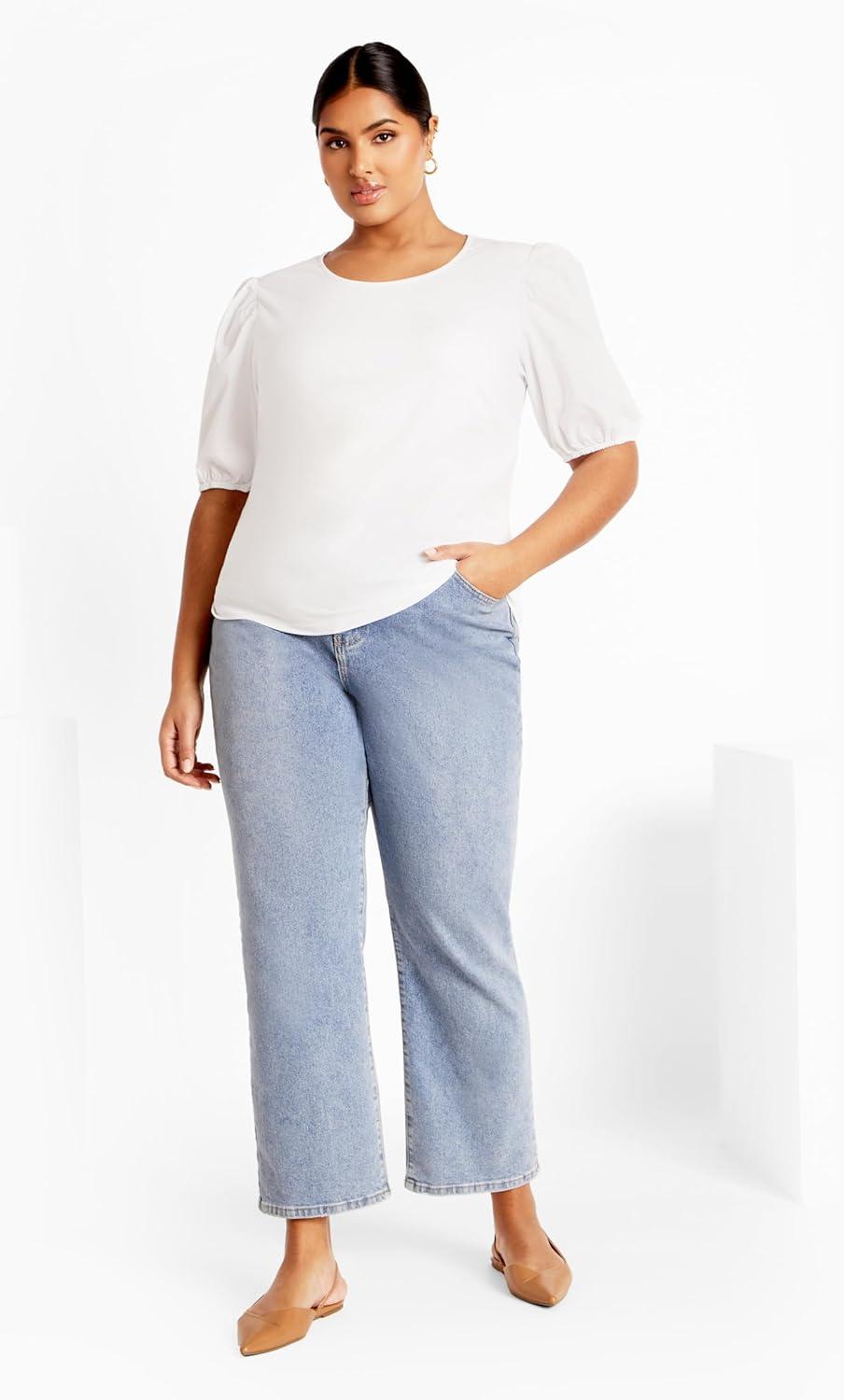 image:imageCity Chic Womens Plus Size Tara TopWhite