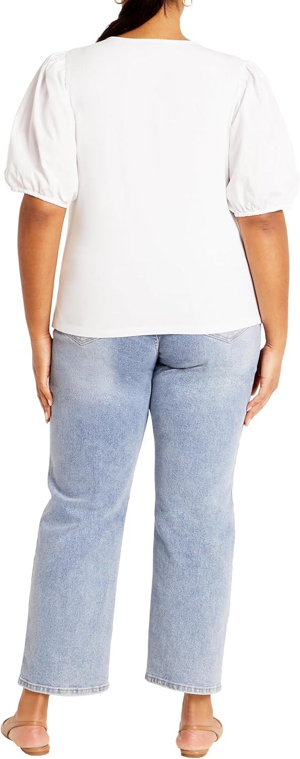 image:imageCity Chic Womens Plus Size Tara TopWhite