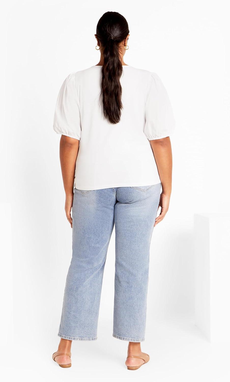 image:imageCity Chic Womens Plus Size Tara TopWhite