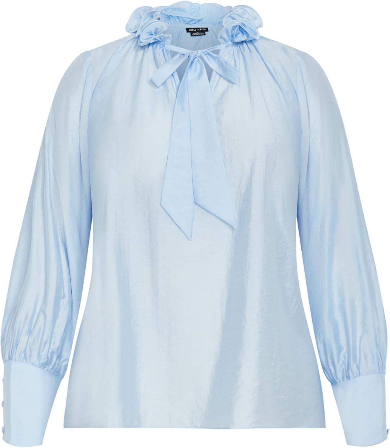 image:imageCity Chic Womens Plus Size Top AntoinetteSky Blue