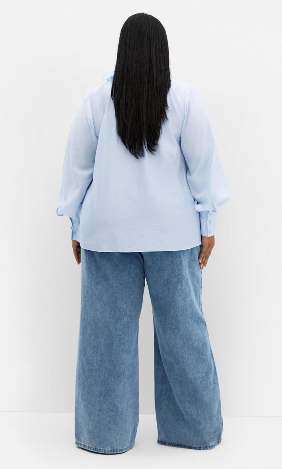 image:imageCity Chic Womens Plus Size Top AntoinetteSky Blue