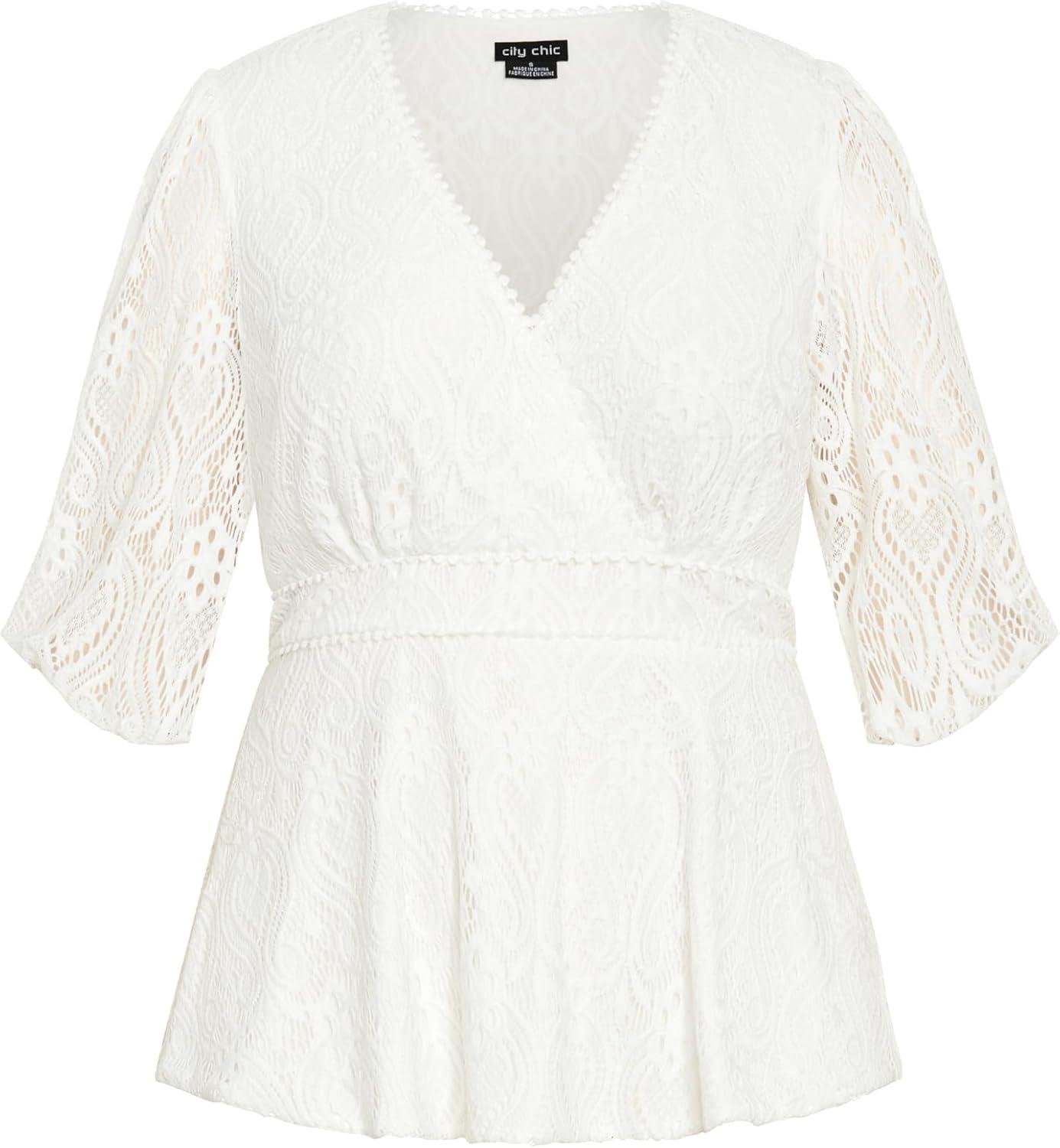 image:imageCity Chic Womens Plus Size Top AriahCream