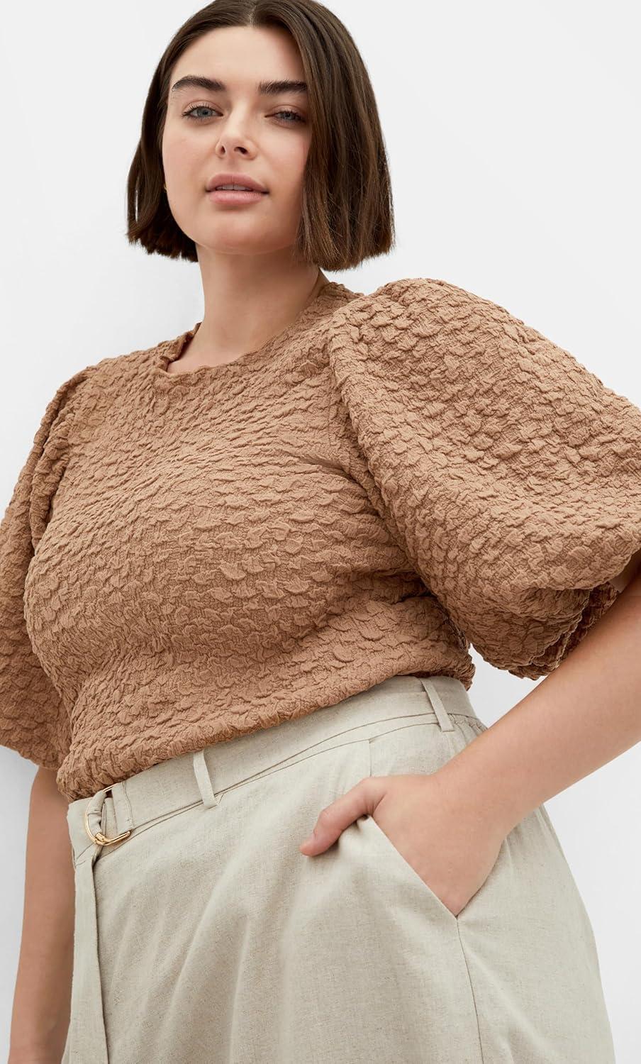 image:imageCity Chic Womens Plus Size Top ChrissieNeutral