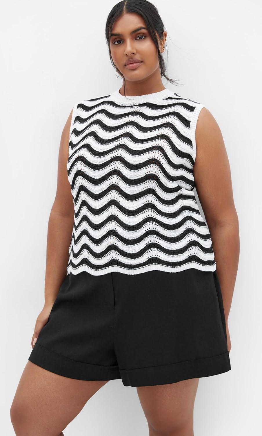 image:imageCity Chic Womens Plus Size Top Cornelia WaveWave