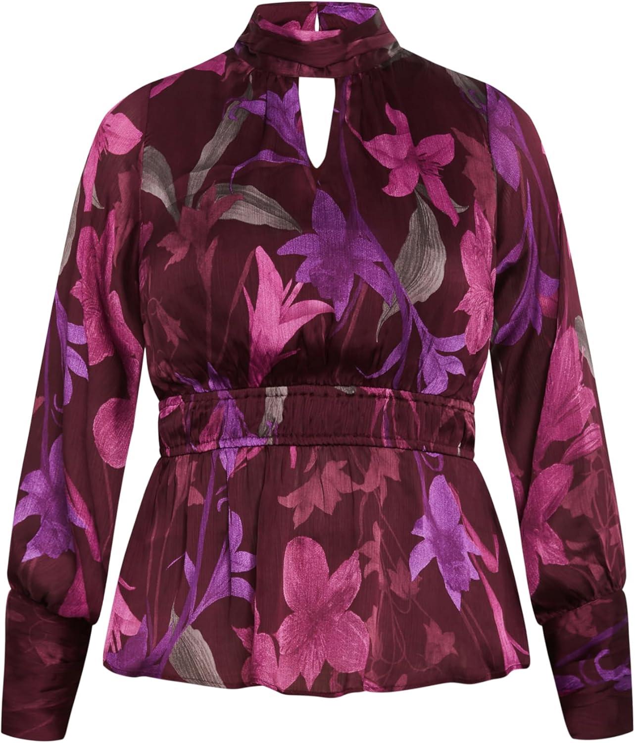 image:imageCity Chic Womens Plus Size Top DellaPurple Print