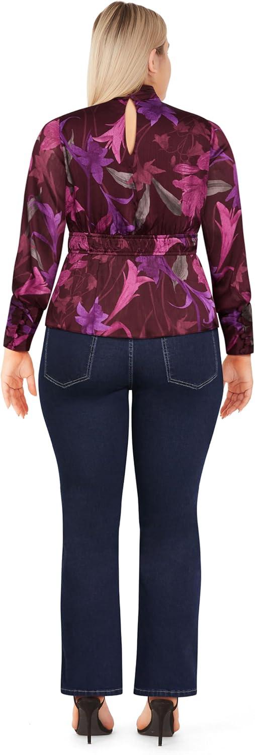 image:imageCity Chic Womens Plus Size Top DellaPurple Print