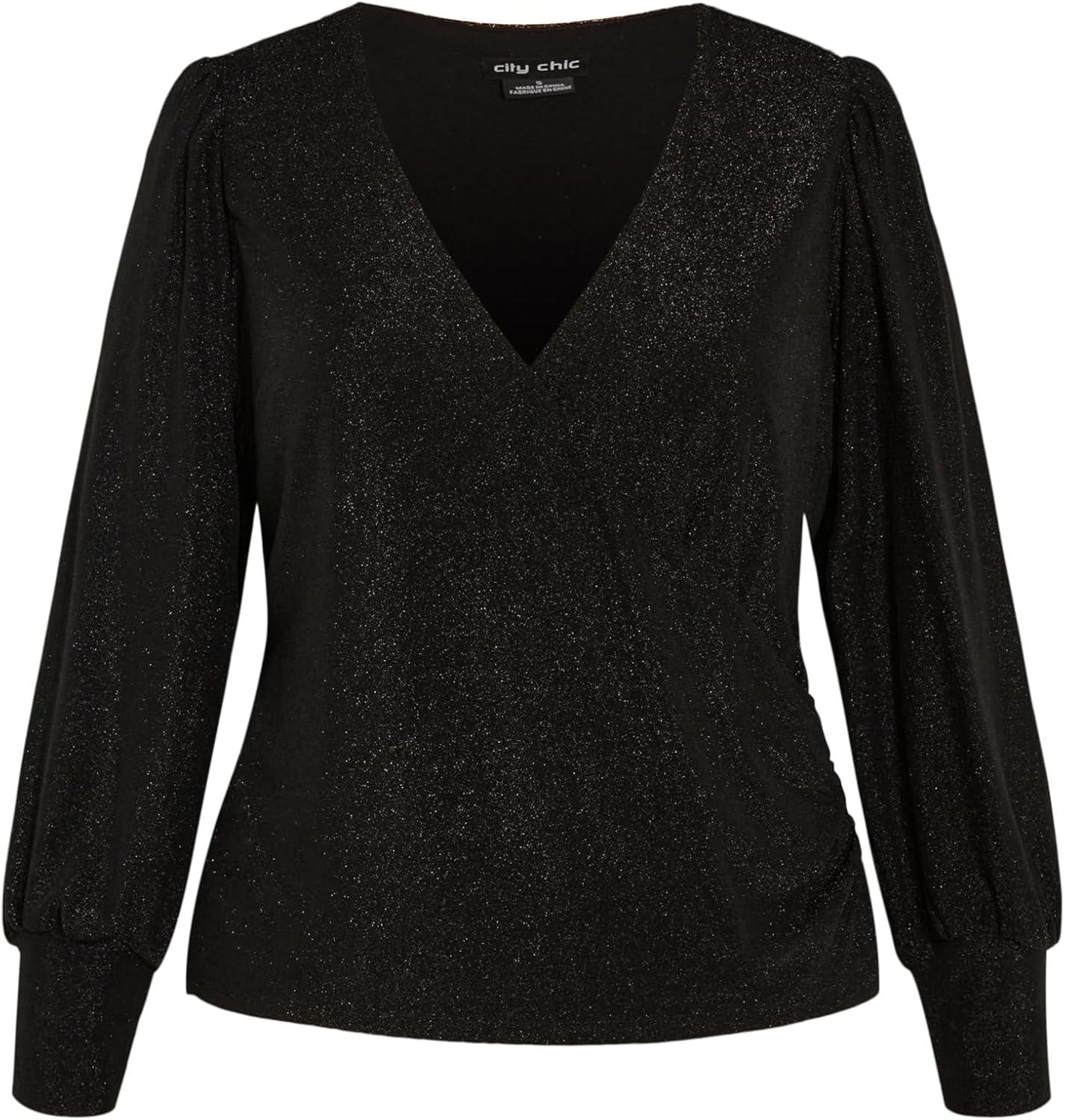image:imageCity Chic Womens Plus Size Top GlowingBlack