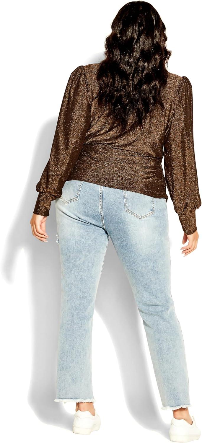 image:imageCity Chic Womens Plus Size Top GlowingBronze