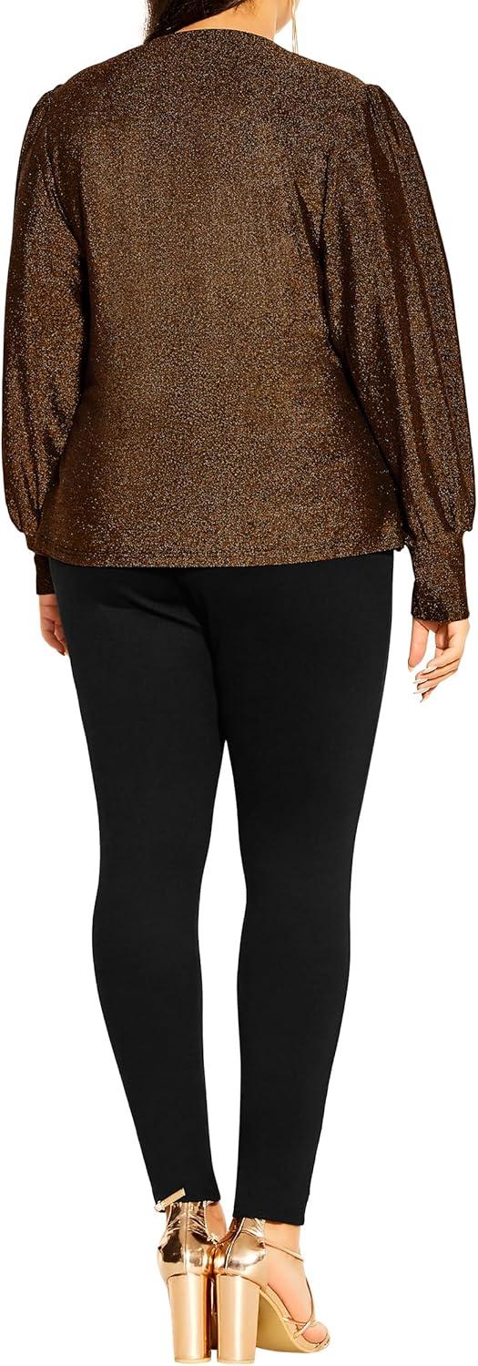 image:imageCity Chic Womens Plus Size Top GlowingBronze