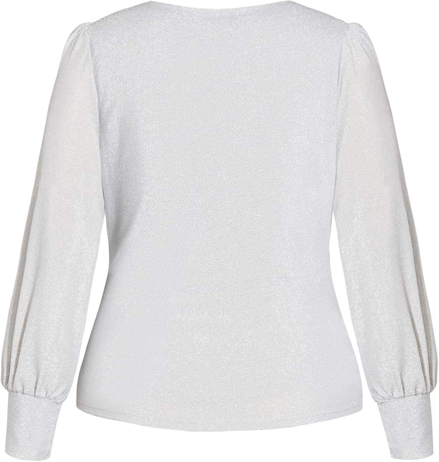 image:imageCity Chic Womens Plus Size Top GlowingSilver