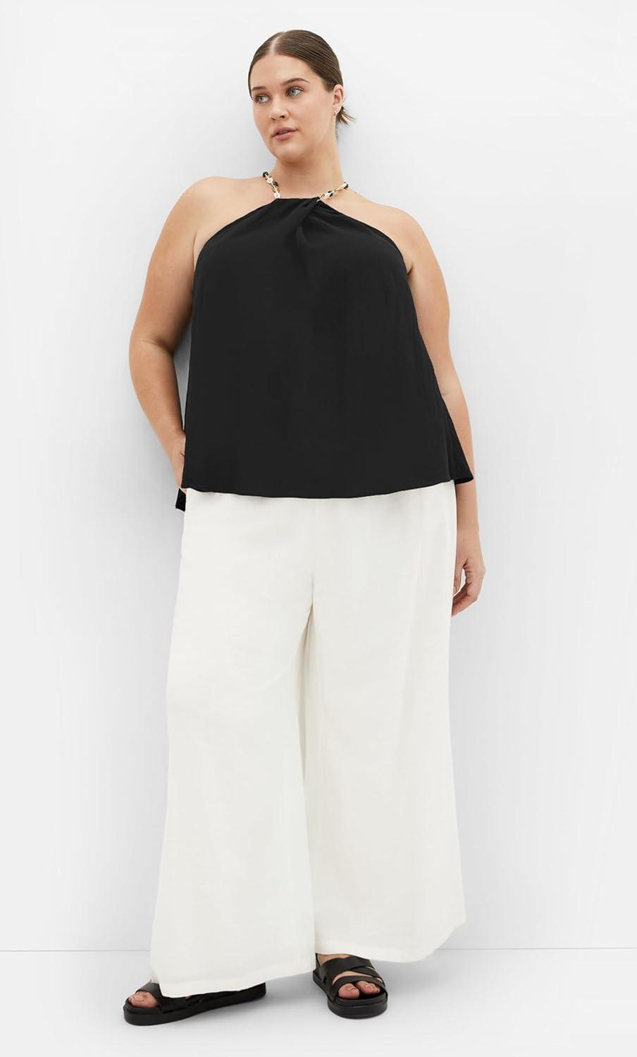 image:imageCity Chic Womens Plus Size Top Island DetailBlack