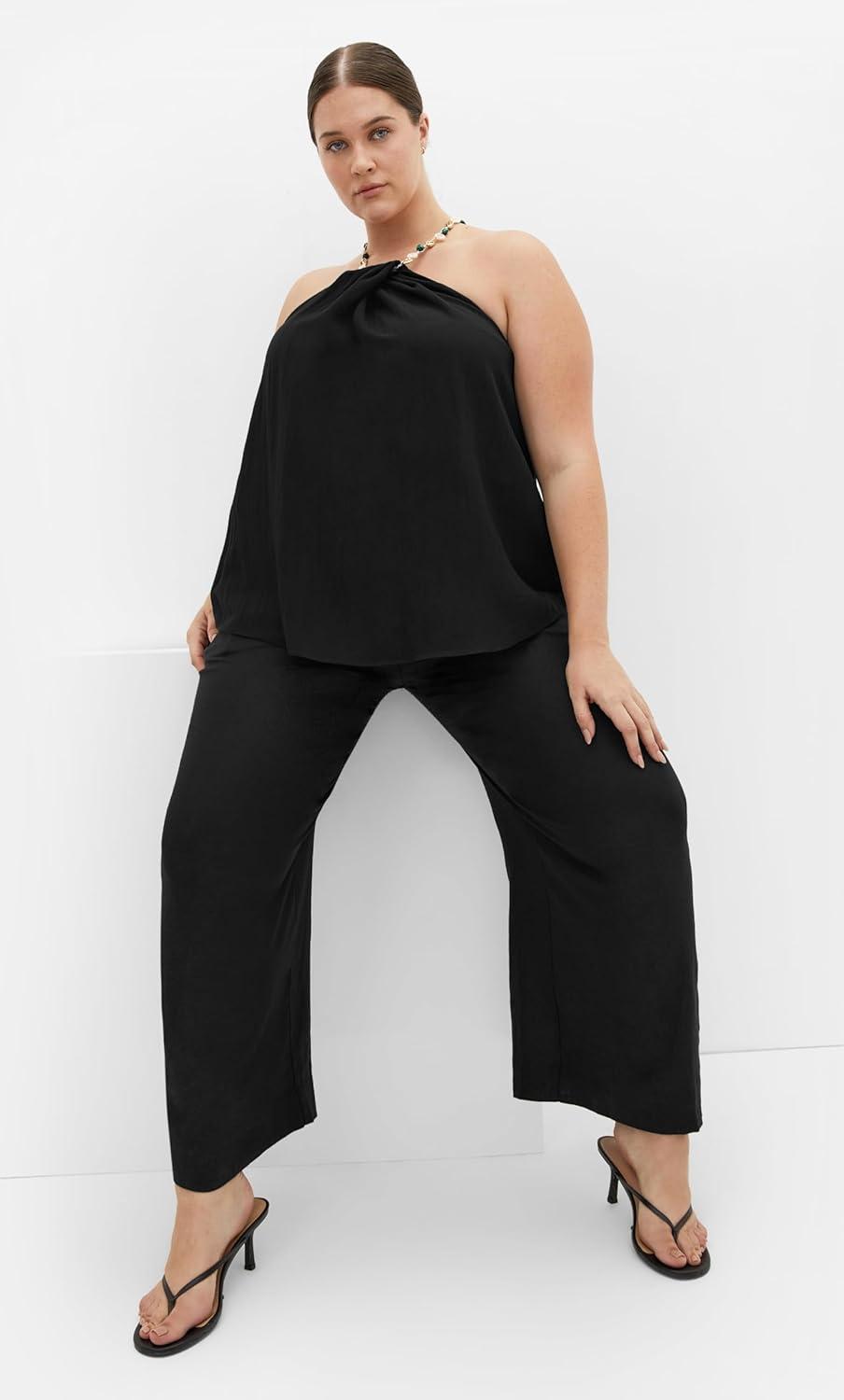 image:imageCity Chic Womens Plus Size Top Island DetailBlack
