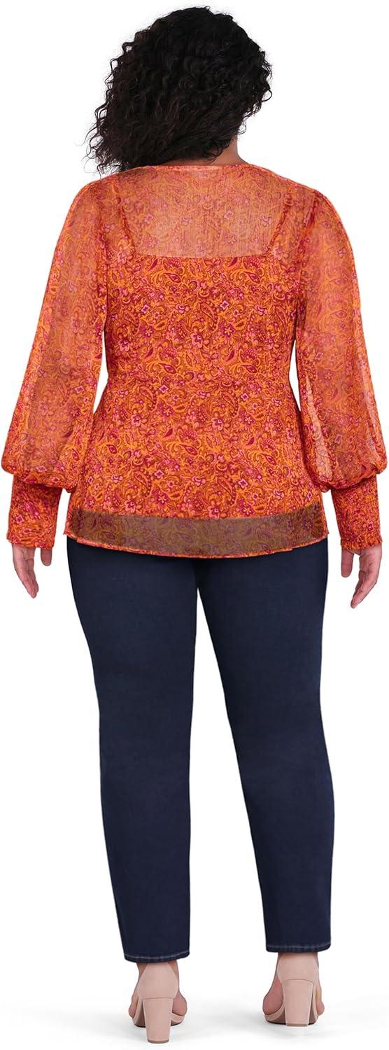 image:imageCity Chic Womens Plus Size Top IylaPaisley