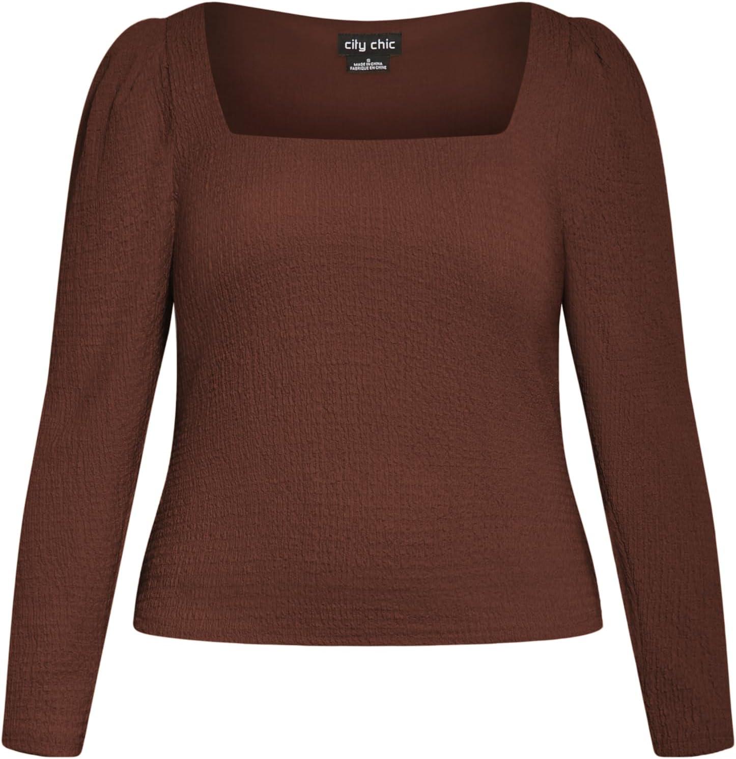 image:imageCity Chic Womens Plus Size Top JacquelineChocolate