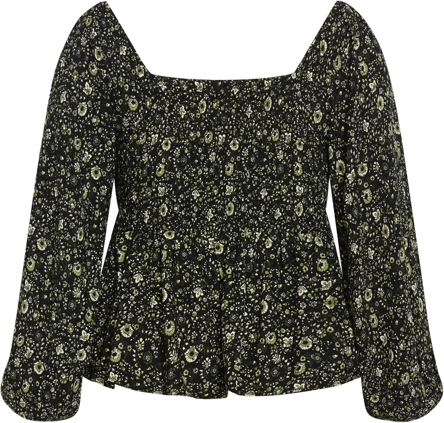 image:imageCity Chic Womens Plus Size Top MonroeOlive Ditsy