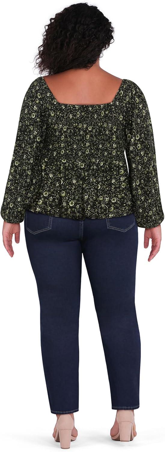 image:imageCity Chic Womens Plus Size Top MonroeOlive Ditsy