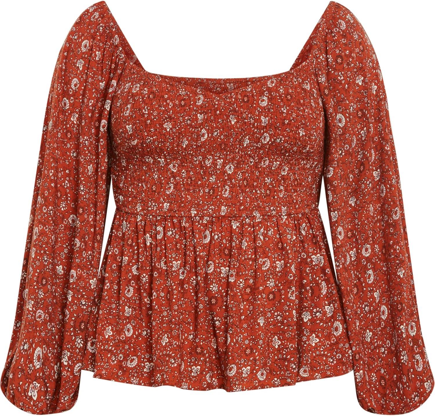 image:imageCity Chic Womens Plus Size Top MonroeSpice Ditsy
