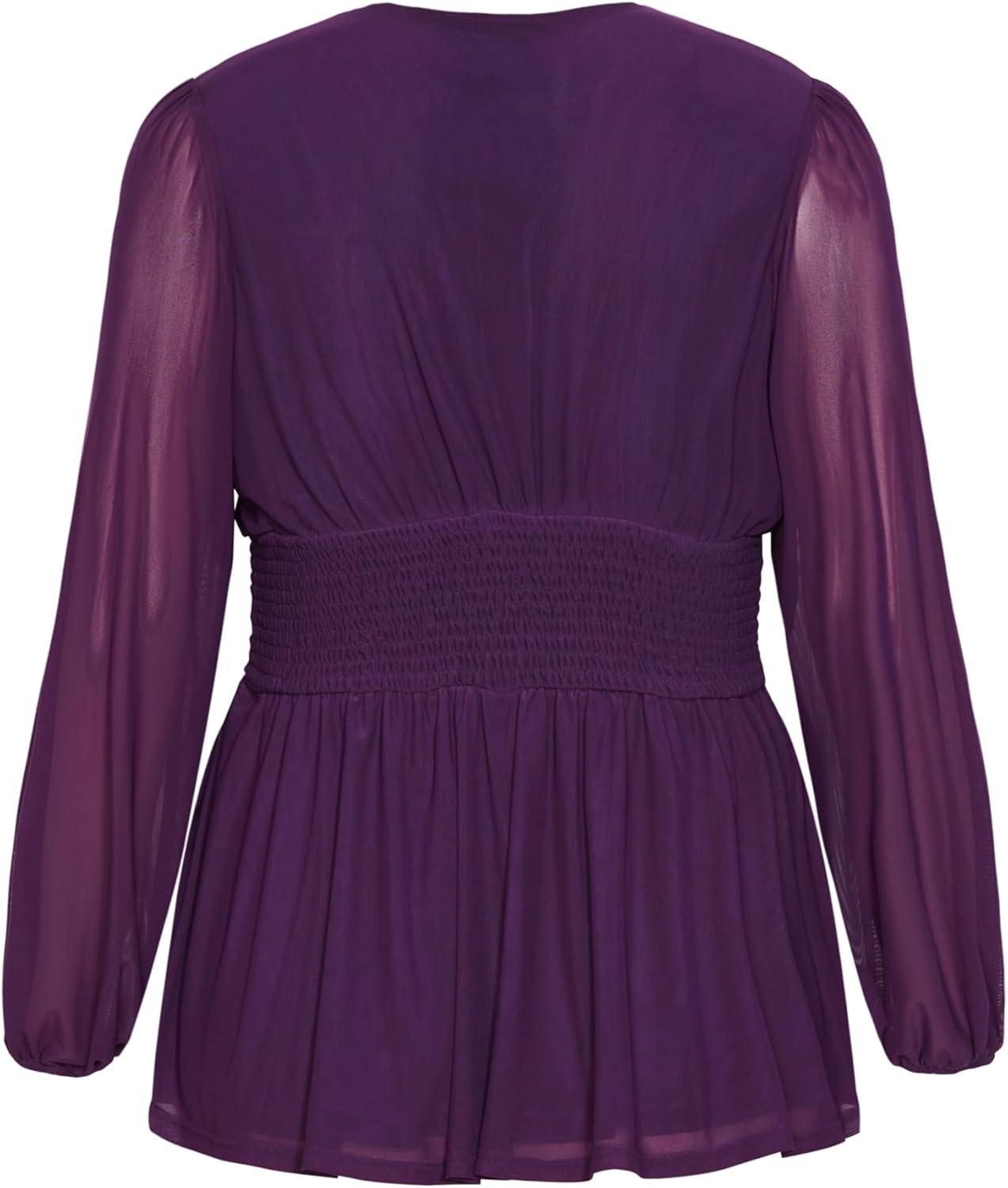 image:imageCity Chic Womens Plus Size Top NiaPurple