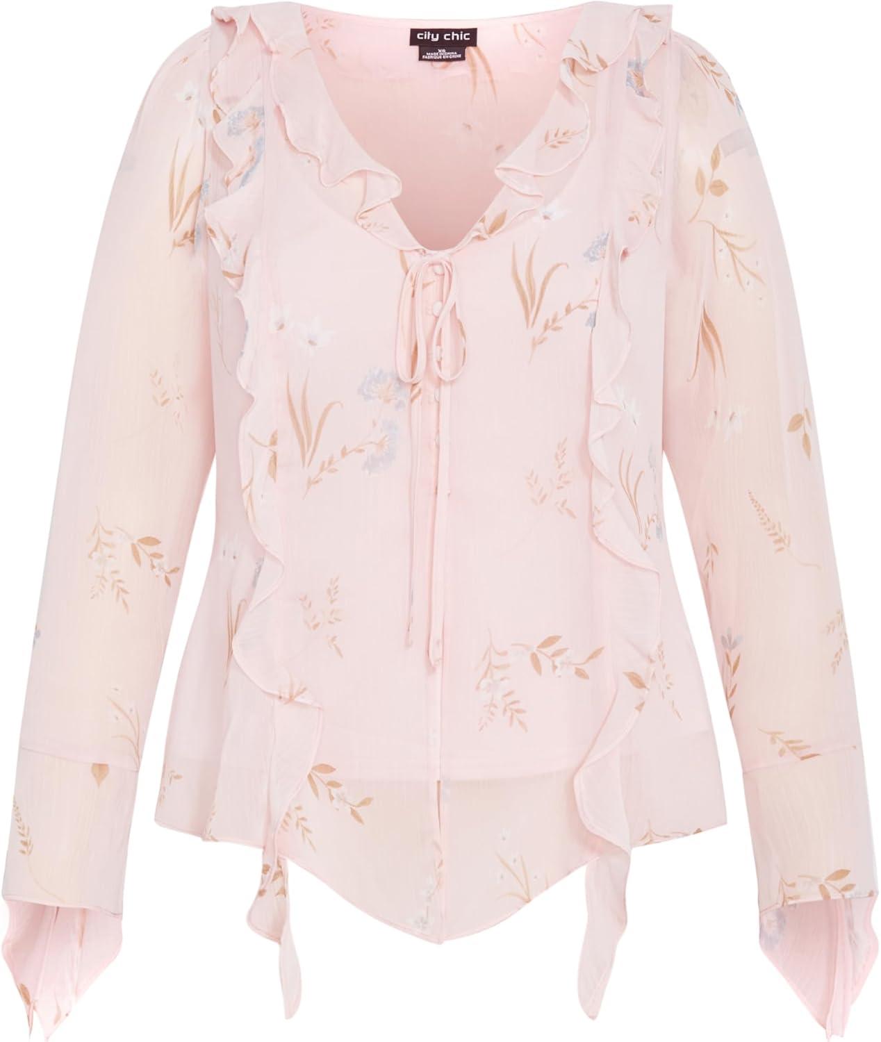 image:imageCity Chic Womens Plus Size Top Sweet NothingsAria Floral