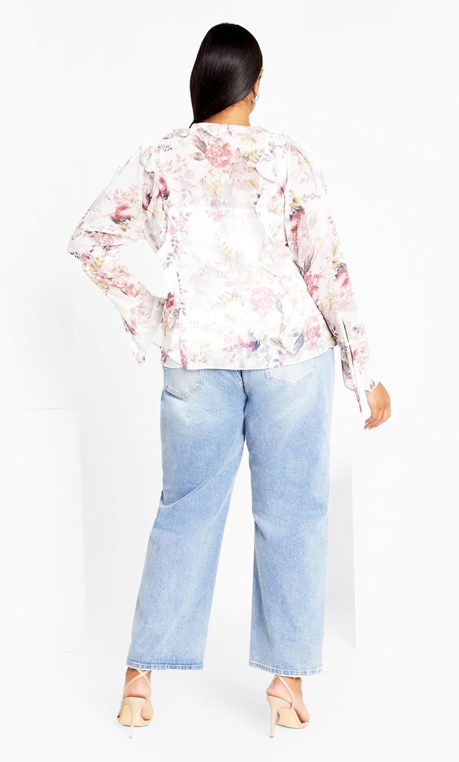 image:imageCity Chic Womens Plus Size Top Sweet NothingsPastel Floral