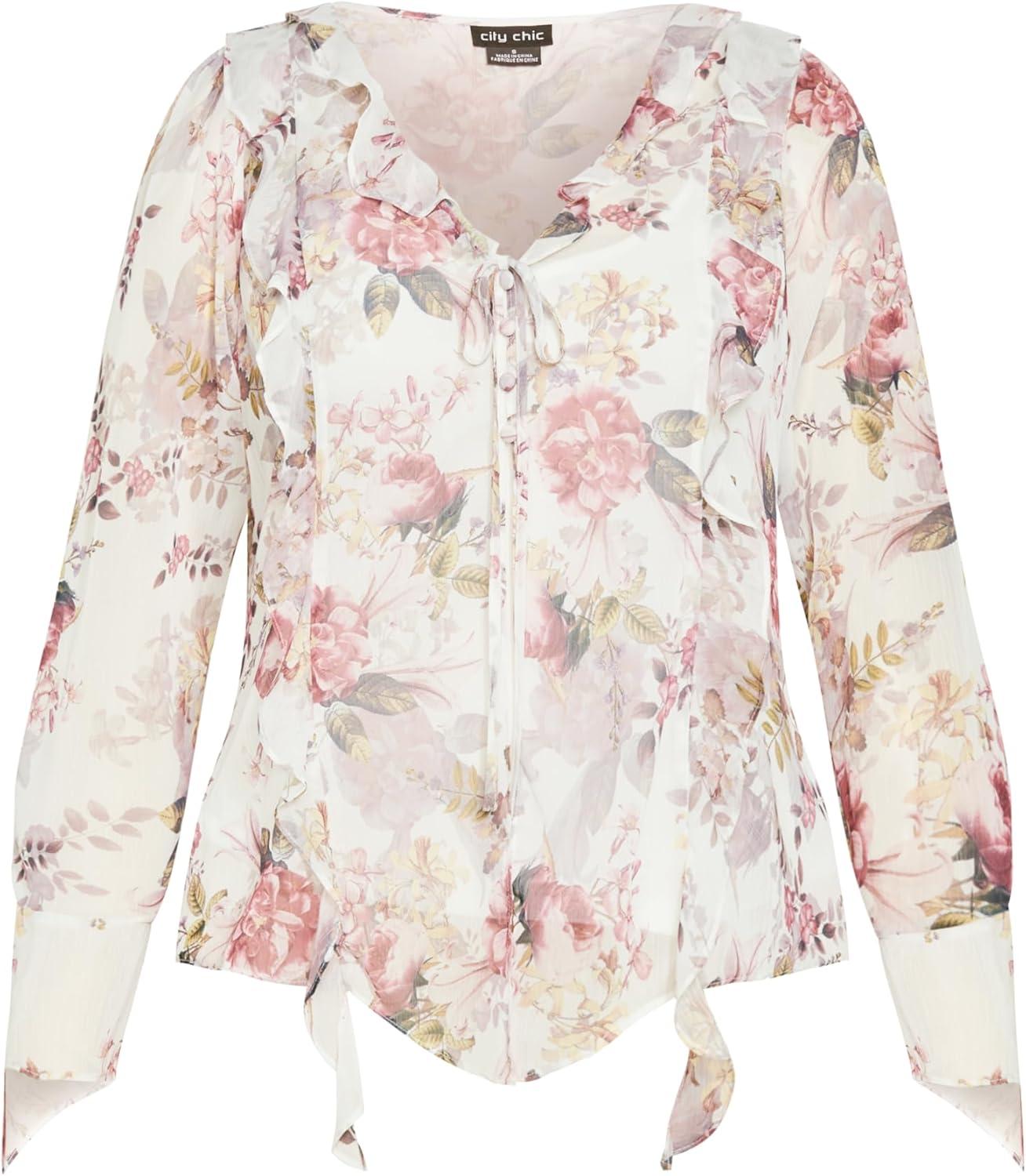 image:imageCity Chic Womens Plus Size Top Sweet NothingsPastel Floral