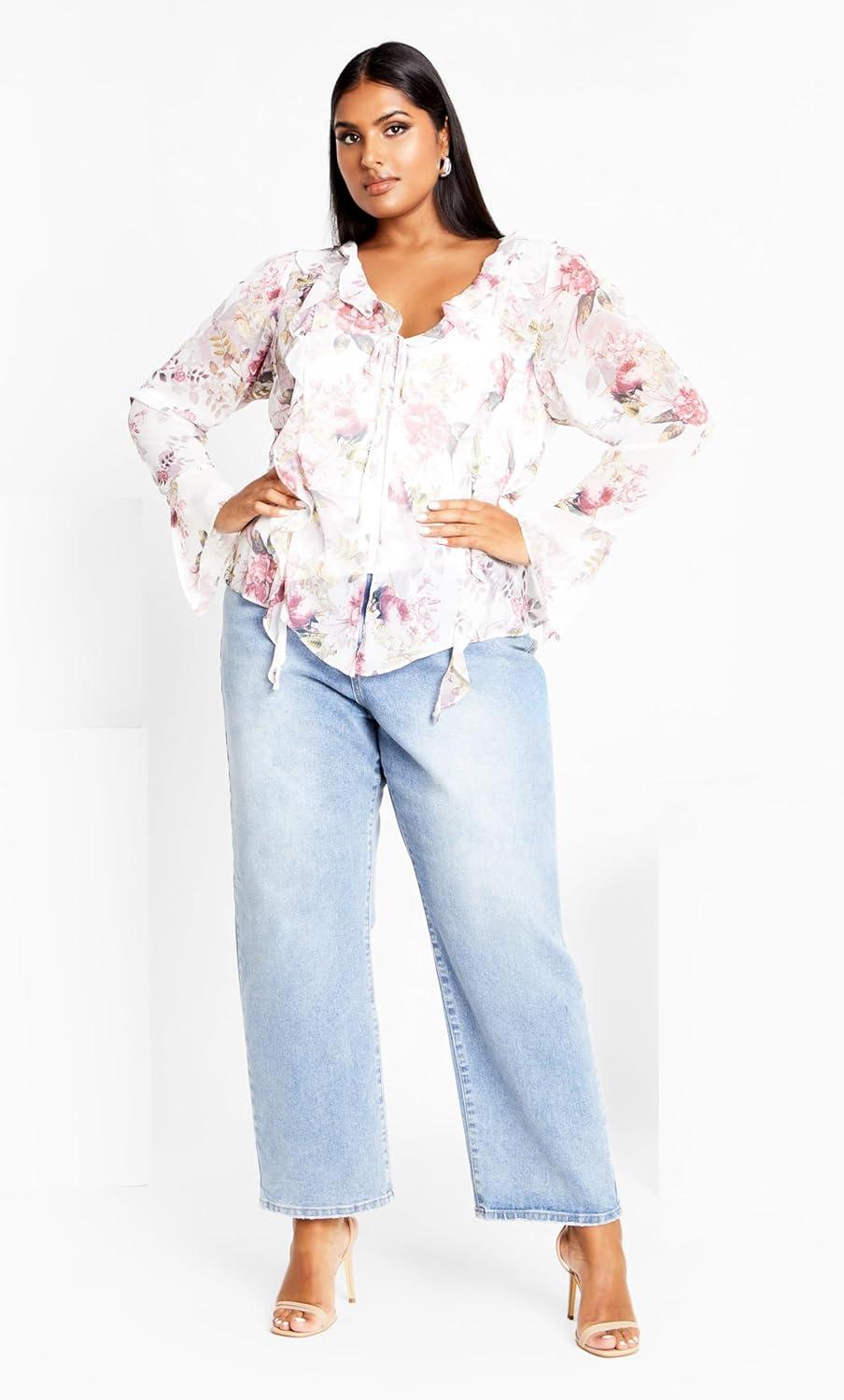 image:imageCity Chic Womens Plus Size Top Sweet NothingsPastel Floral