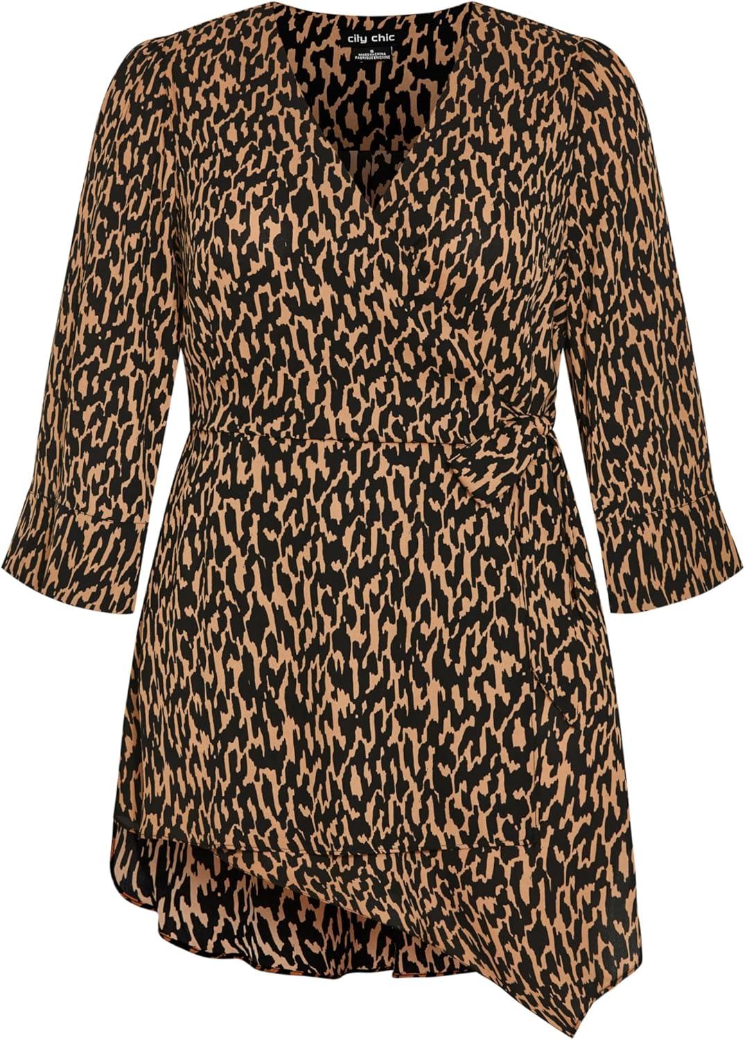 image:imageCity Chic Womens Plus Size Top YaraGeo Animal