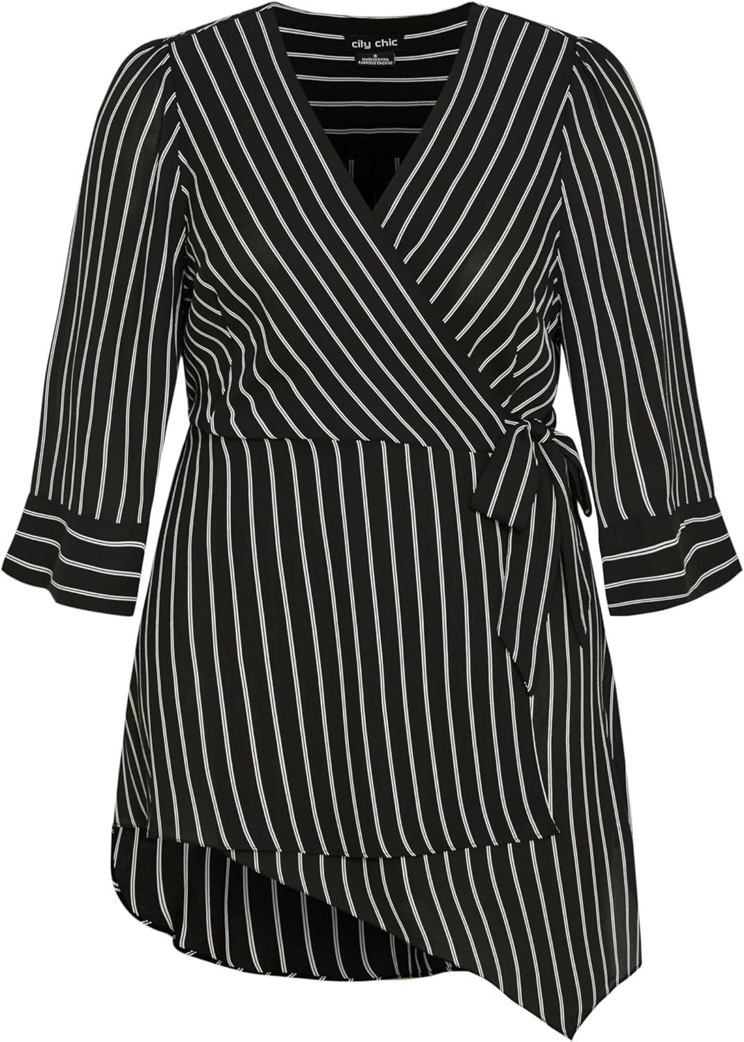 image:imageCity Chic Womens Plus Size Top YaraStripe