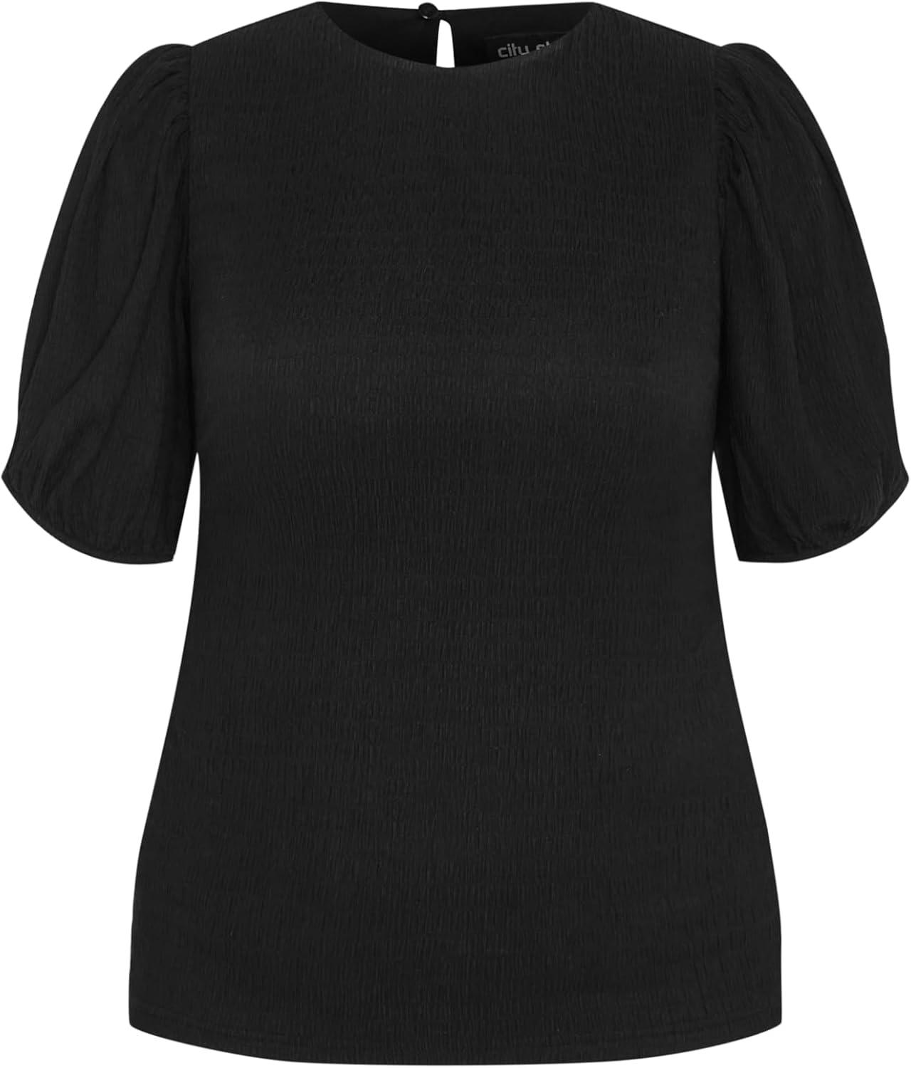 image:imageCity Chic Womens Plus Size TopFlorentineBlack