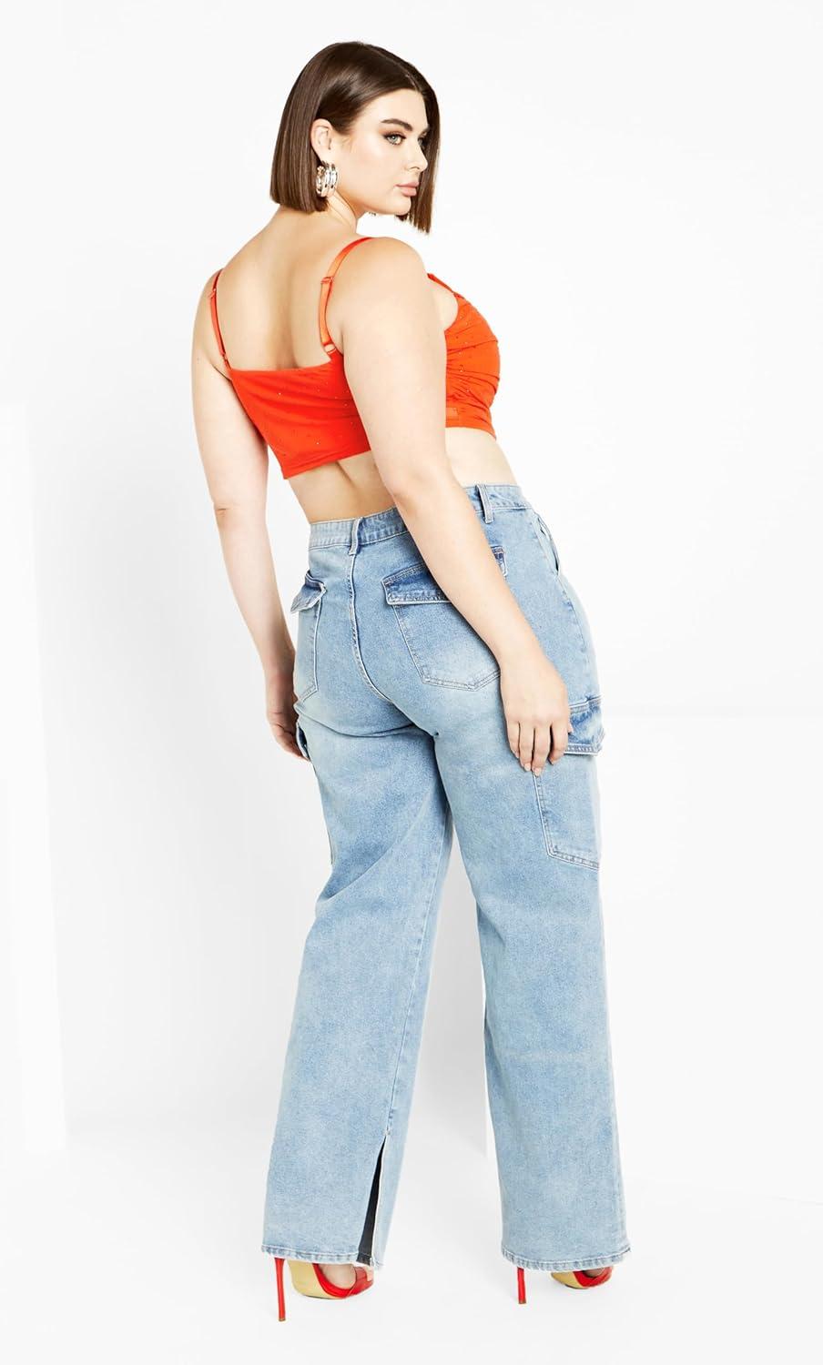 image:imageCity Chic Womens Plus Size TopKieraOrange