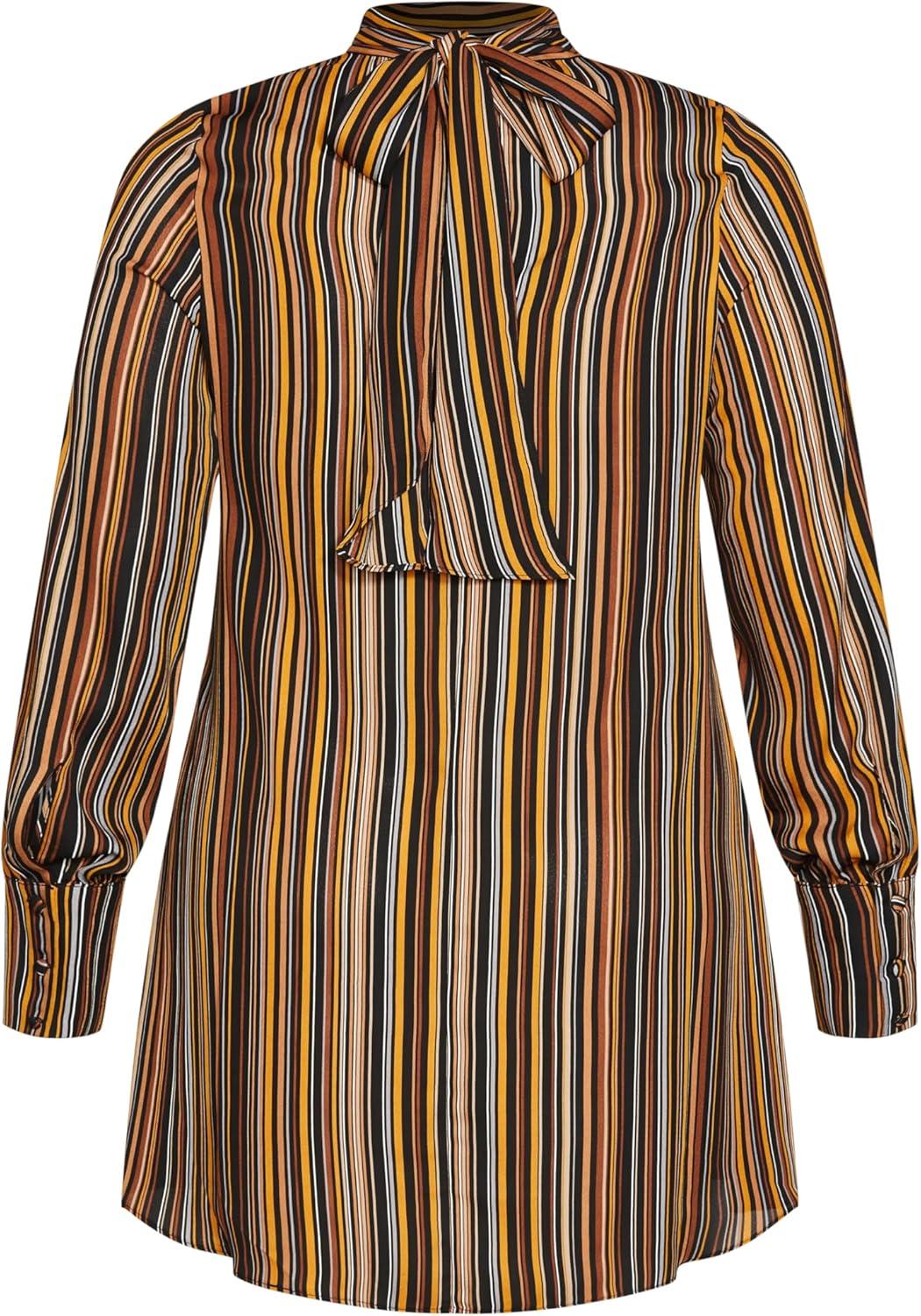 image:imageCity Chic Womens Plus Size Tunic Stripe PrintStripe