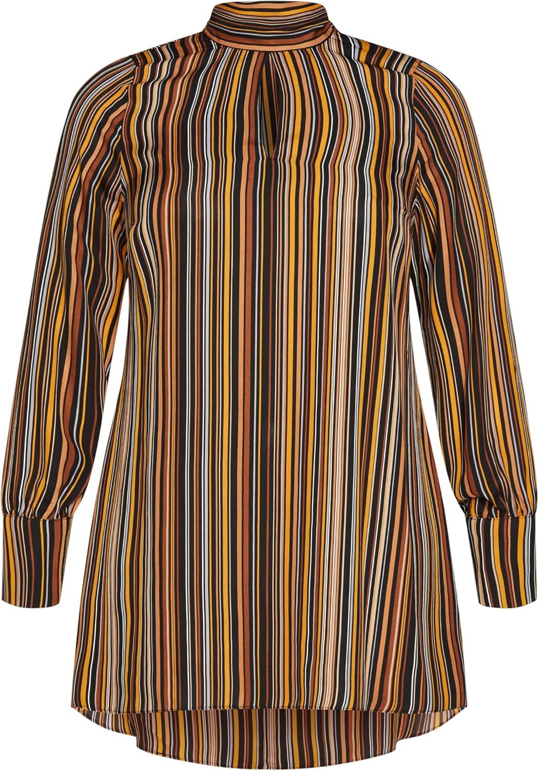 image:imageCity Chic Womens Plus Size Tunic Stripe PrintStripe