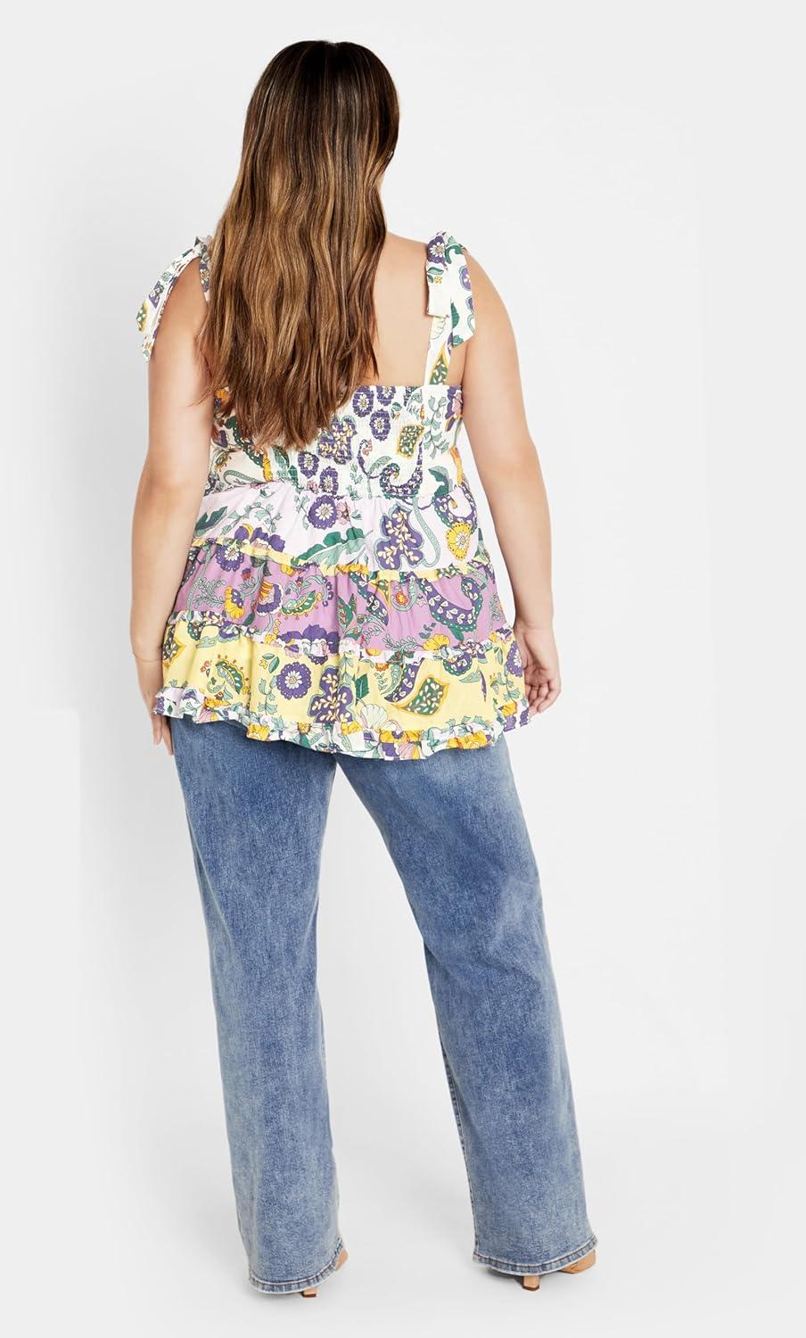image:imageCity Chic Womens Plus Size Tunic CleoJacaranda Splice
