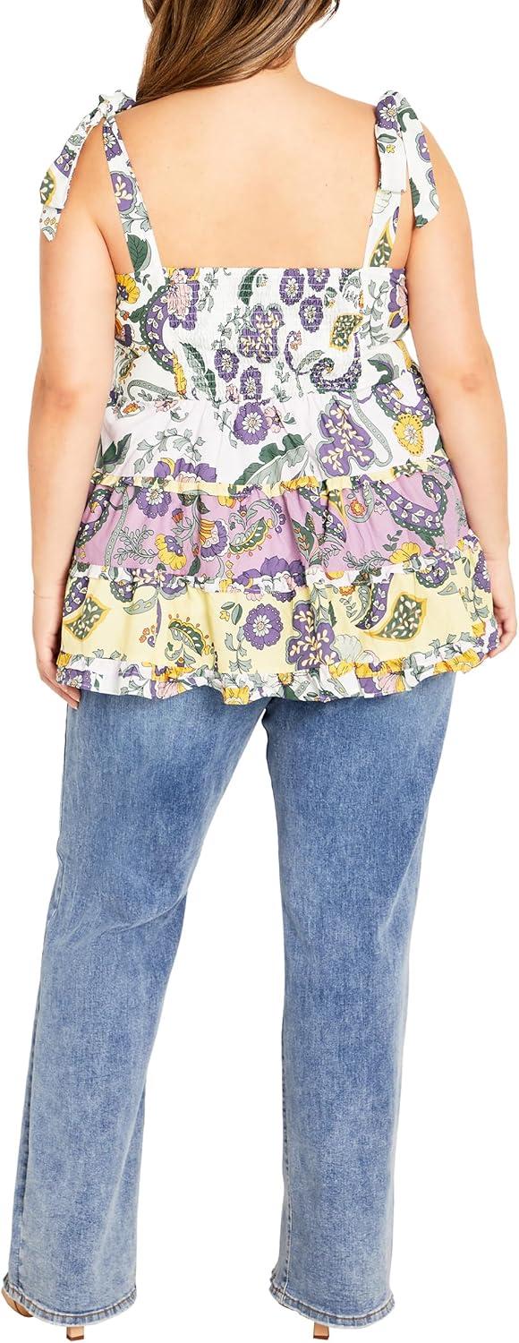 image:imageCity Chic Womens Plus Size Tunic CleoJacaranda Splice