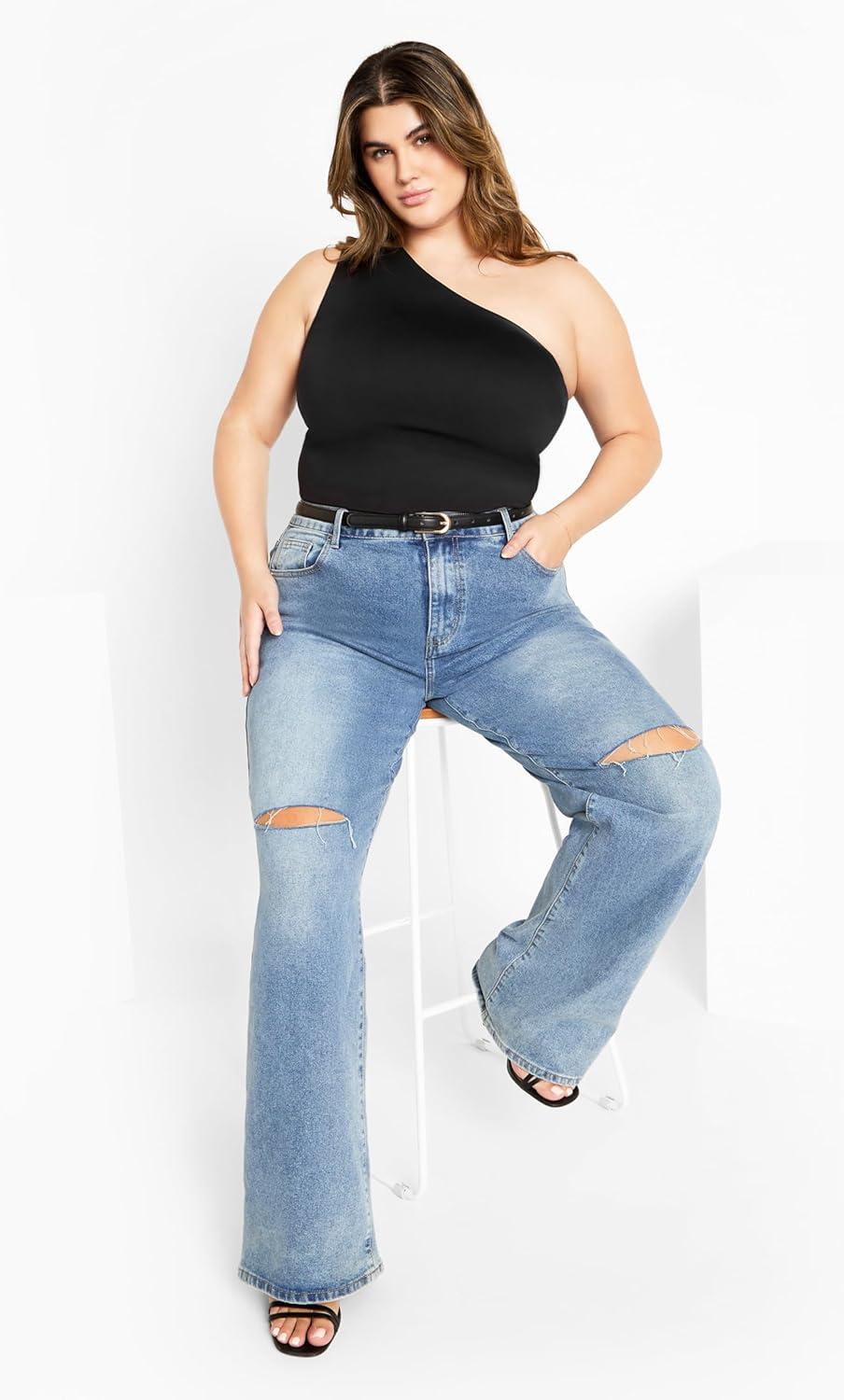 image:imageCity Chic Womens Swept Away TopBlack