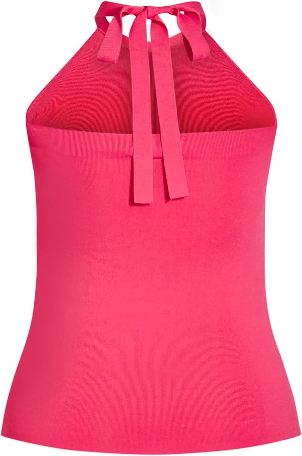 image:imageCity Chic Womens Top RuffleVibrant Pink