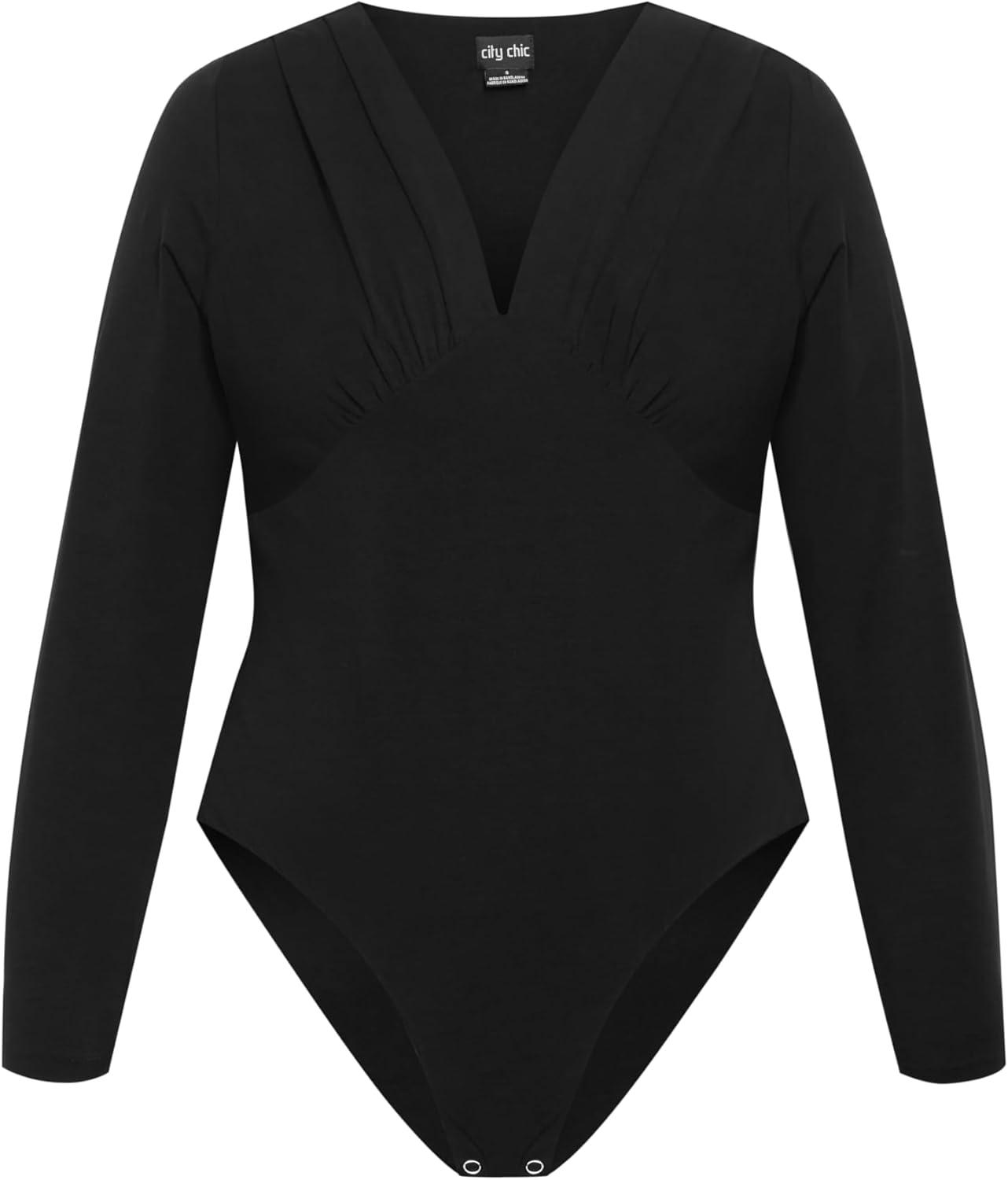 image:imageCity Chic womens Bodysuit PleatBlack