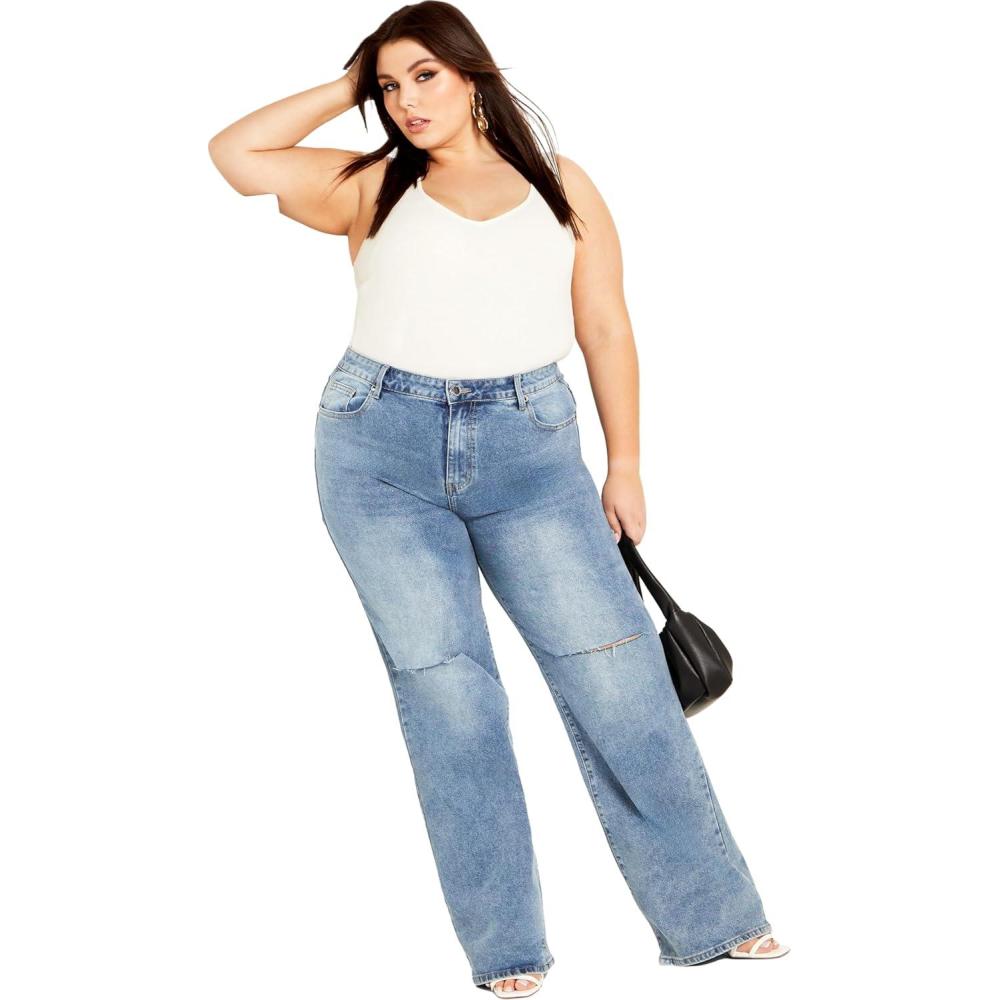 image:imageCity Chic Plus Size Jeans Harley Fletcher JeanLight Denim