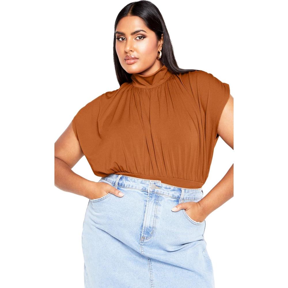 image:imageCity Chic Plus Size Top Kay TopGingerbread