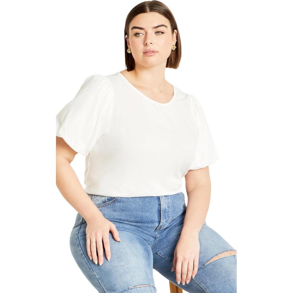 image:imageCity Chic Plus Size Top Leona TopIvory