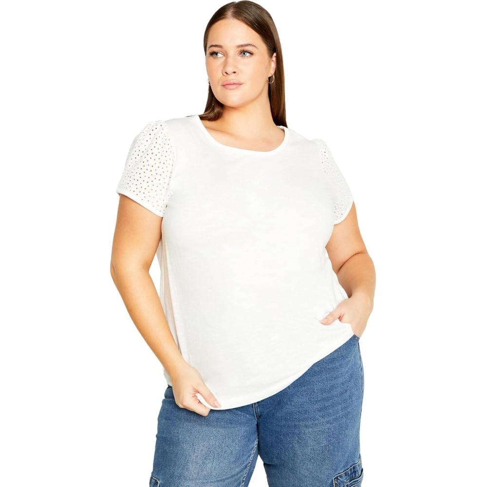 image:imageCity Chic Plus Size Top Linny TopWhite