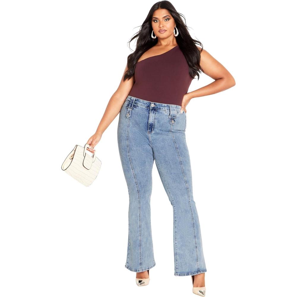 image:imageCity Chic Womens Asha Mia JeanLight Denim